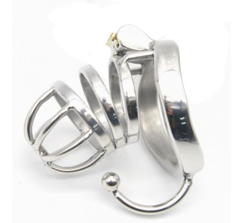 Stainless Steel Male Chastity Cage with Base Arc Ring Devices