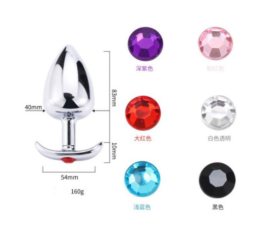 Metal Crystal Anal Plug Anal Dilatator Butt Plug L