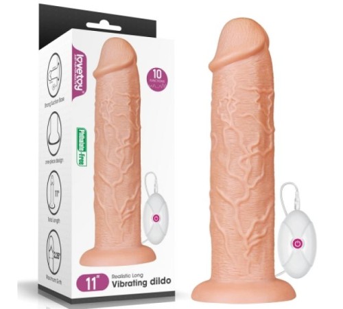 Масажер гигант с пультом Realistic Long Vibrating Dildo 11.0