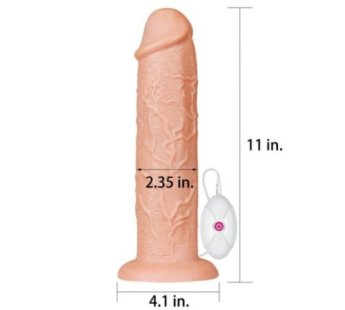 Масажер гигант с пультом Realistic Long Vibrating Dildo 11.0