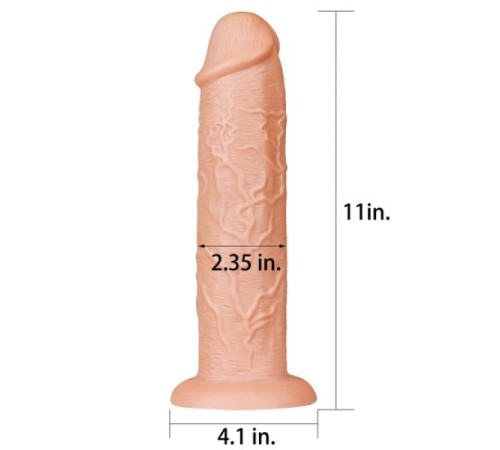 Фаллоимитатор гигант на присоске Realistic Long Dildo 11.0