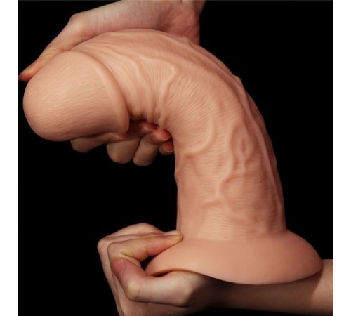 Фаллоимитатор гигант телесный Realistic Curved Dildo 9.5