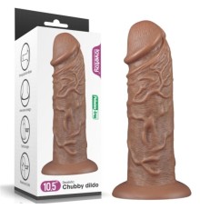 Фаллоимитатор гигант коричневый Realistic Chubby Dildo 10.5