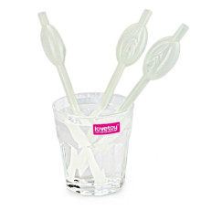 Коктейльные трубочки в форме  губ Glow in the Dark Pussy Straws, 9шт