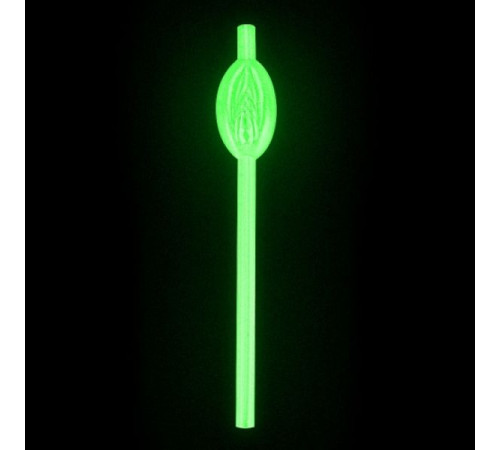 Коктейльные трубочки в форме  губ Glow in the Dark Pussy Straws, 9шт