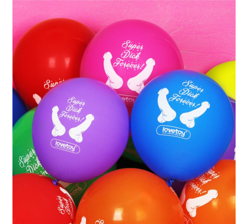 Надувные праздничные шары для взрослых Super Dick Forever Bachelorette Balloons, 7шт