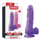 Силиконовый масажер фиолетовый Jelly Studs Crystal Dildo Medium