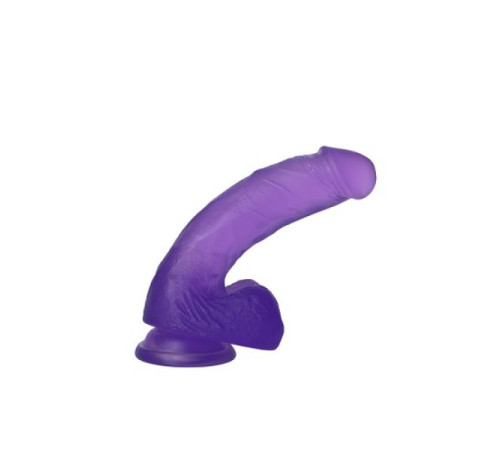 Силиконовый масажер фиолетовый Jelly Studs Crystal Dildo Medium