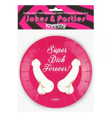 Бумажные тарелки Super Dick Forever Bachelorette Paper Plates, 6 шт