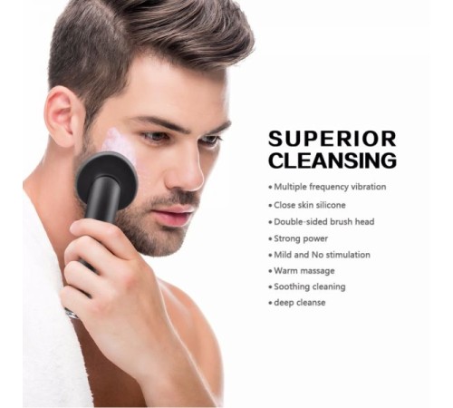 Myris Personal Skin Care Silicone Face Cleaner Brush Waterproof Facial Cleaner for Man