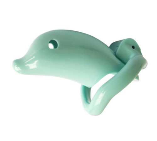 New Dolphin Type Male Chastity Device cyan