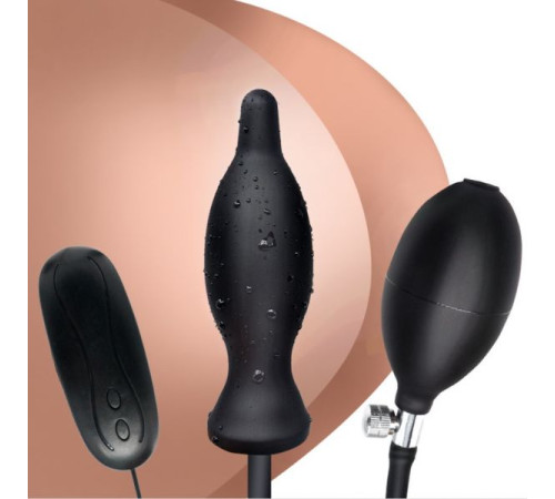 Надувная особиста пробка с 10 режимами вибрации Vibration Inflatable Anal Plug