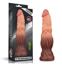 Жилистый масажер Dual layered Liquid Silicone Nature Cock 9.5