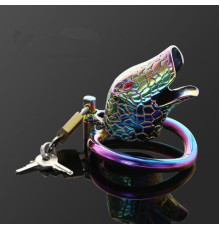 stainless steel latest multicolour ophicephalous chastity device