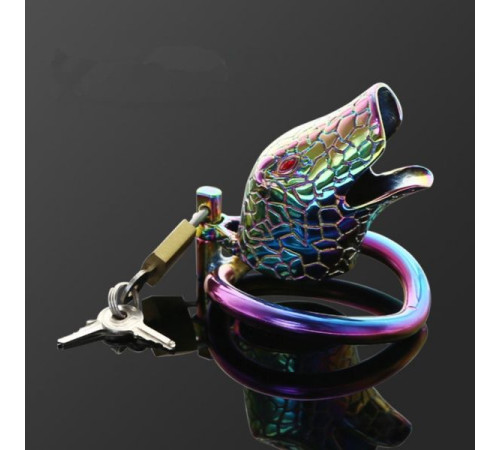 stainless steel latest multicolour ophicephalous chastity device