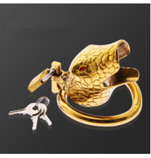 stainless steel golden ophicephalous chastity device