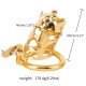 metal ox head chastity device golden