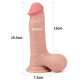 Фаллоимитатор на присоске Sliding Skin Dual Layer Dong Whole Testicle 7.8