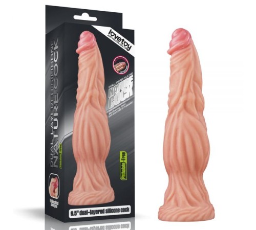 Жылистый масажер Dual layered Platinum Silicone Cock 9.5