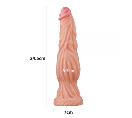 Жылистый масажер Dual layered Platinum Silicone Cock 9.5