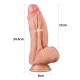 Телесный масажер для фистинга Dual layered Platinum Silicone Cock