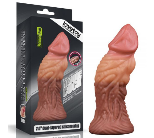 Фаллоимитатор монстр Dual layered Platinum Silicone Plug 7.0