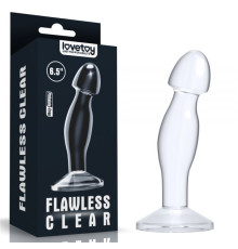 Безупречный прозрачный особистий стимулятор на присоске Flawless Clear Prostate Plug