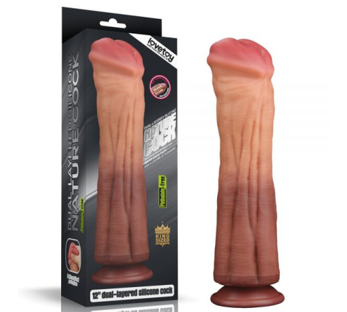 Фаллоимитатор гигант на присоске Dual layered Platinum Silicone Cock 12.0