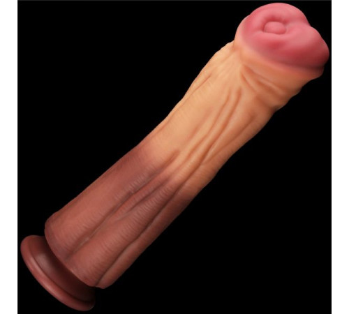 Фаллоимитатор гигант на присоске Dual layered Platinum Silicone Cock 12.0