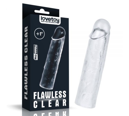 Прозрачная удлиняющая насадка на  Flawless Clear Penis Sleeve плюс 3см