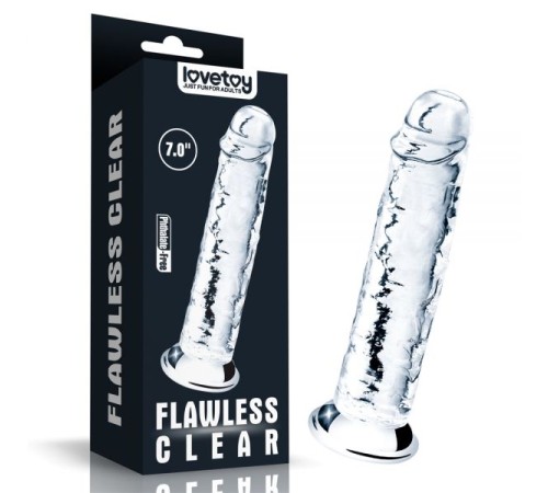 Безупречный прозрачный масажер на присоске Flawless Clear Dildo