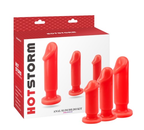 Набор из 3-х анальных пробок разной длины Anal Slim Dildo Kit