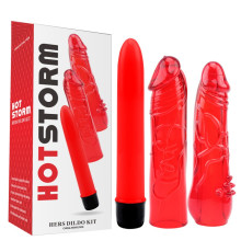 Набор из вибратора и двух насадок Hers Dildo Kit