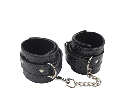 Черные лаковые наножники на цепочке Be good Ankle Cuffs