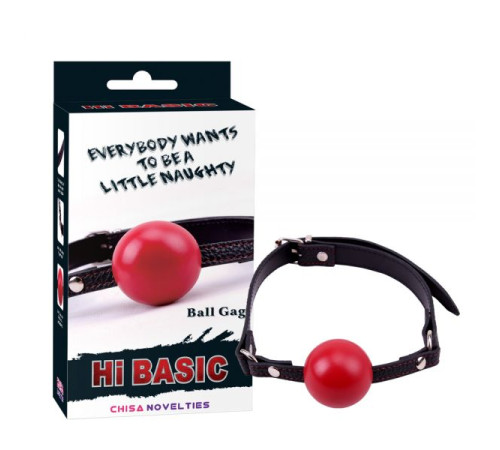 Кляп с твердым шариком Hi Basic Red Ball Gag