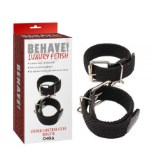 Наручники черные с застежками Under Control Cuff Hogtie