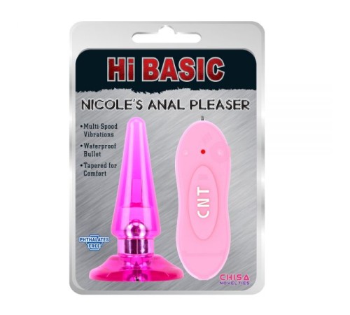 Задня пробка с пультом розовая Nicoles Anal Pleaser