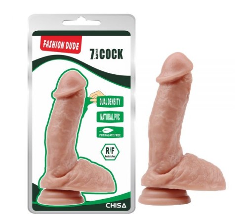 Телесный масажер на присоске Fashion Dude 7.3 Inch Cock