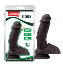 Коричневый масажер на присоске Fashion Dude 7.3 Inch Cock