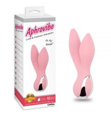 Розовый двойной вибратор для мастурбации Light Pink Oh My Rabbit