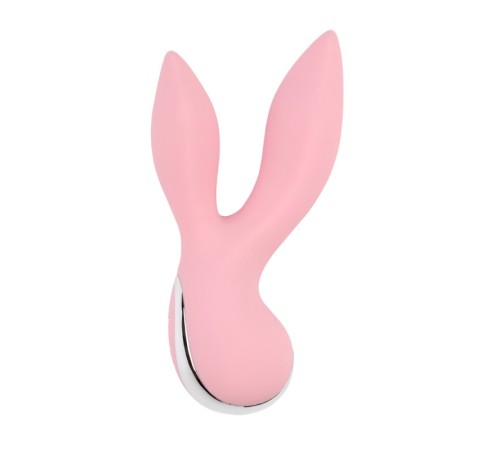 Розовый двойной вибратор для мастурбации Light Pink Oh My Rabbit