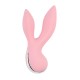 Розовый двойной вибратор для мастурбации Light Pink Oh My Rabbit