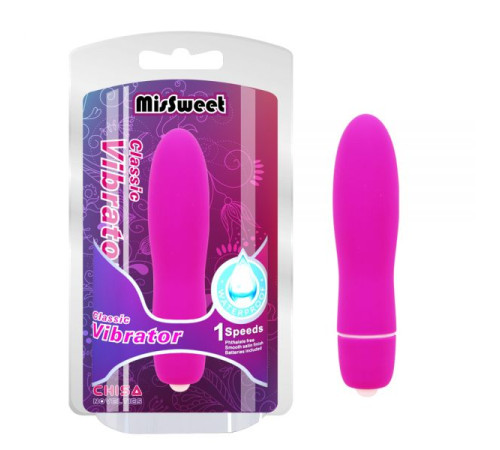 Вибростимулятор розовый пластиковый Classic Vibrator