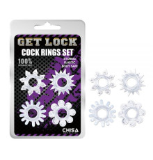 Набор прозрачных эрекционных колец разной формы Cock Rings Set