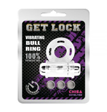 чоловіче вибро кольцо прозрачное Get Lock Vibrating Bull Ring