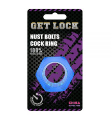 Голубое эрекционное кольцо Nust Bolts Cock Ring