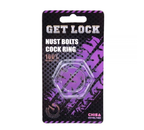 Прозрачное эрекционное кольцо Nust Bolts Cock Ring