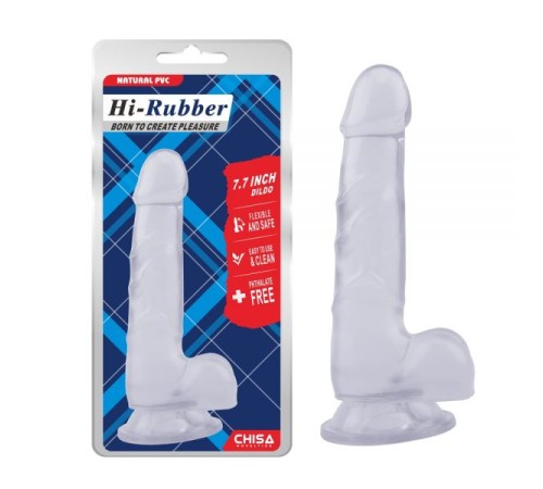 Прозрачный дилдо с мошонкой на присоске 7.7 Inch Dildo