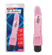 Розовый гелевый масажер Hi-Rubber Dildo 8.8