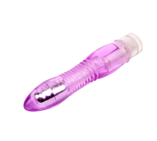 Фиолетовый гелевый мультискоростной вибратор Glitters Dual Probe